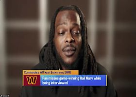 Noah Brown reacts to his Hail Mary catch in Week 8 | 'GMFB'