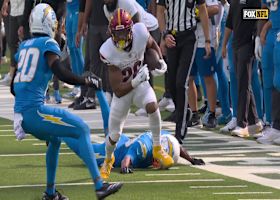 Jeremy McNichols lowers shoulder to move chains on third-and-10