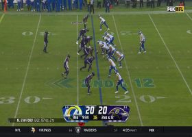 Travis Jones comes away with Ravens' second sack of day vs. Stafford