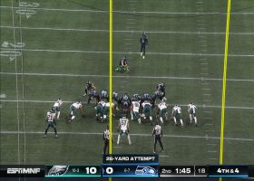 Myers' 26-yard FG gets Seahawks on the board on 'MNF'