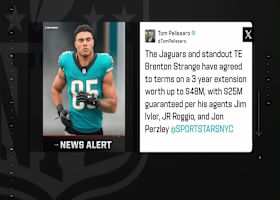 Pelissero: Jaguars, TE Brenton Strange agree on three-year, $48M contract extension with $25M guaranteed