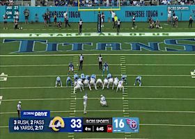 Arden Key blocks Joshua Karty's extra point attempt kick