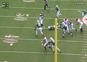 Burrow's cross-body throw finds Sample who rumbles for 27 yards