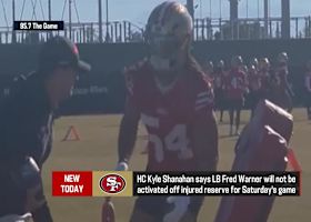 Pelissero: Fred Warner (ankle) will not be activated ahead of Divisional matchup vs. Seahawks | 'The Insiders'