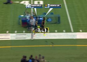 Simulcam: Jeremiyah Love pulls away from Saquon Barkley in 40-yard dash