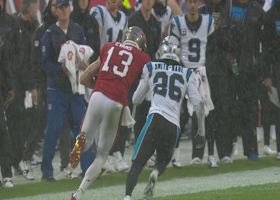 Mayfield's fadeaway dime locates Evans for 21-yard gain on corner route