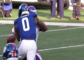 Brian Burns flattens J.J. McCarthy on 27-yard scoop and score by Tyler Nubin