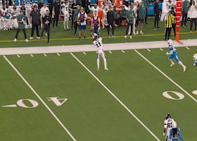 Hurts delivers 26-yard dime to A.J. Brown in between Chargers defenders