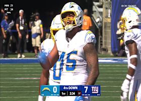 Tuli Tuipulotu delivers Chargers' first sack of Jaxson Dart on the day