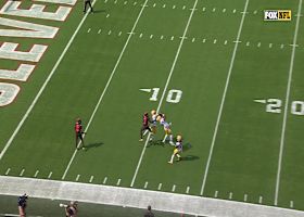 Xavier McKinney flashes athleticism to intercept Flacco