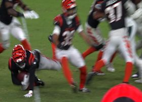 Chaos ensues after Joe Giles-Harris intercepts Kyle McCord's twice-tipped pass