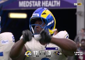 Byron Young's encore sack on Tyler Huntley yields 5-yard loss