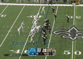 Goff's third-and-8 pass dots LaPorta inside incredibly tight window