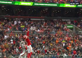 Bryan Cook climbs the ladder for athletic INT vs. Winston