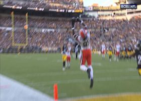 David Njoku's pylon-reach TD trims Steelers' lead to 27-13 in fourth quarter