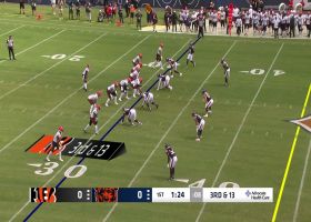 Woodside's 19-yard strike to rookie Jermaine Burton gets Bengals to midfield