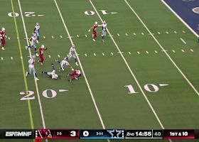 Demercado breaks for the end zone, but is tripped up for 16-yard gain