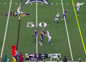 Aaron Jones' 18-yard catch and run ends in Cowboys' territory