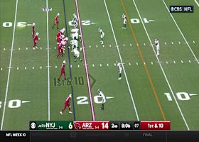 Kyler Murray's helmet goes flying off as Quincy Williams sacks him