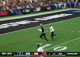 Nico Collins spins out of a flag-grab for a deep score from Shedeur