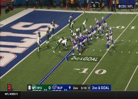 James Cook couldn't be more wide open to catch TD pass from Josh Allen