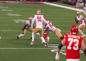 Greenlaw is AMPED after LB’s consecutive tackles force three-and-out on KC’s opening drive