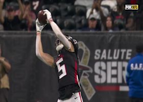 Drake London's high-point catch gets Falcons near red-zone border in first quarter