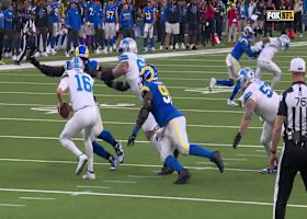 Kobie Turner pins Goff back deep for 12-yard sack