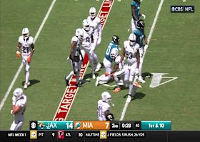 Gabe Davis dodges Dolphins after the catch for 20-yard pickup