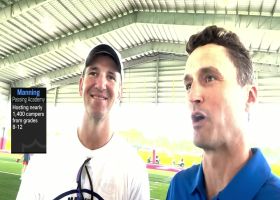 Eli Manning goes one-on-one with Rhett Lewis at 2024 Manning Passing Academy