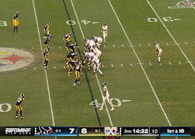 Woody Marks squeaks through on speedy 14-yard pickup into Steelers' territory