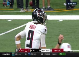 Ridder couldn't be more accurate on 21-yard sideline dime to London