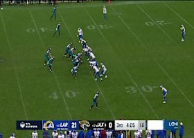 Quentin Lake corrals Lawrence for a 13-yard sack