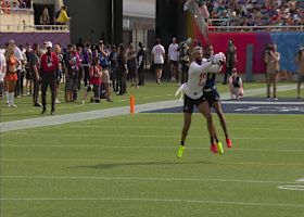 Nico Collins snarls the pass away from a defender during the AFC's first drive