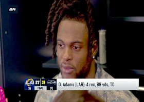 Adams on playing with Stafford: 'He's one of the best quarterbacks to play this game and one of the coolest teammates I've ever had'