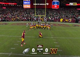 Jake Moody, Commanders scores first after fumble recovery on opening kickoff