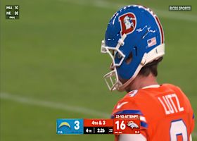 Will Lutz is 4-for-4 after 23-yard FG make vs. Chargers