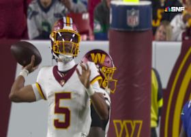 Jayden Daniels tosses a 25-yard dime to Zach Ertz