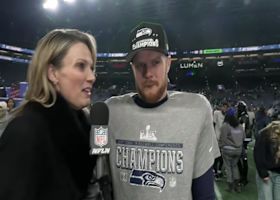 Sam Darnold reacts to clinching Super Bowl LX berth vs. Patriots
