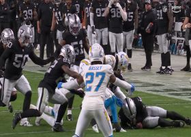 DJ Turner II RIPS ball away from Derius Davis for THIRD Raiders' takeaway of 'TNF'