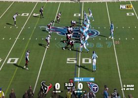 Chig Okonkwo hauls in Cam Ward's 16-yard pass via diving grab