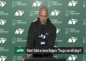 Saleh talks Aaron Rodgers' rehab trajectory at Jets' rookie minicamp