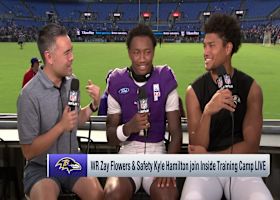 Zay Flowers and Kyle Hamilton compare Ravens' defense and offense | 'Inside Training Camp Live'