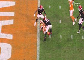 Jalen McMillan's first catch of 2025 couldn't be any closer to a TD