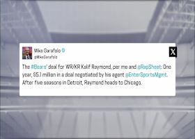 Garafolo: Bears, Kalif Raymond agree to 1-year/$5.1M | 'Free Agency Frenzy'