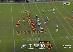 Treylon Burks uses fingertips to secure 24-yard catch