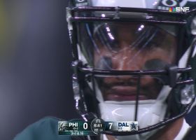 Hurts steps up in pocket for 30-yard strike to DeVonta Smith