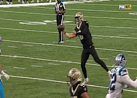 Tyler Shough fires side-arm strike to Devaughn Vele