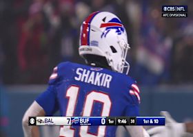 Josh Allen's 34-yard strike pinpoints Khalil Shakir inside Ravens territory