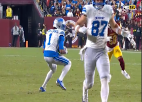 Goff zips 22-yard sideline strike to Jameson Williams